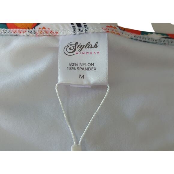 New Stylish Swimwear Long Sleeve Open Back One Piece Swim Suit Size M - Picture 4 of 5